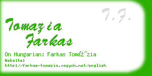 tomazia farkas business card